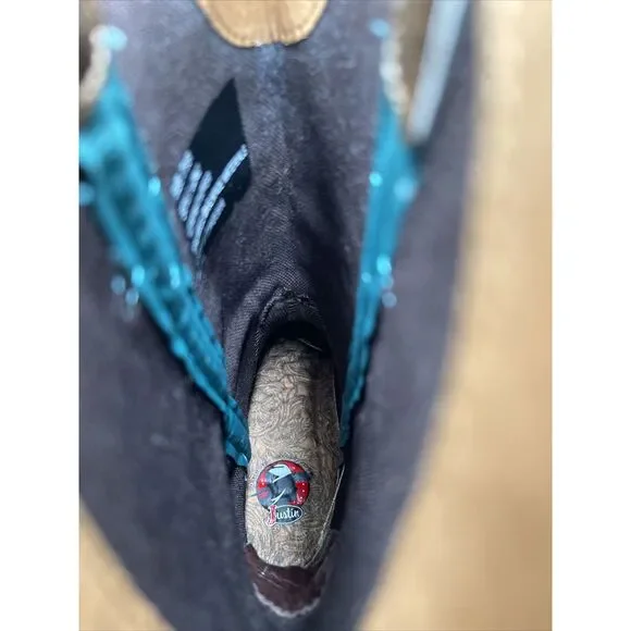 Justin Women's Rein Waxy Western Boots Square Toe Brown Size 7.5B - Picture 6 of 8